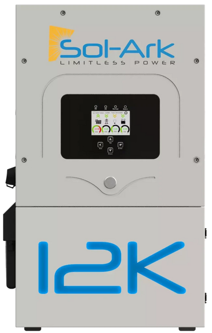 Sol-Ark 12kW Hybrid Inverter | All-In-One Solar Inverter | 13000W PV Input | 12000W Output | 48V 120/240V Split Phase | Sol-Ark 12K-2P
