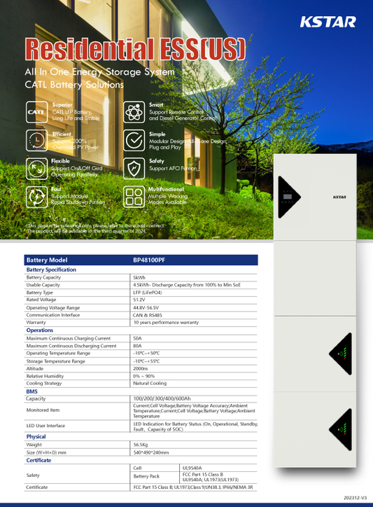 Kstar 15kW/ 10kWh All-in-one battery module